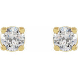 14K Yellow Gold 1/8 CTW Lab-Grown Diamond Earrings