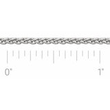 Sterling Silver 1.8 mm Wheat Chain by the Inch