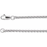 Sterling Silver 2.4 mm Wheat 20" Chain