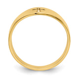 14k Polished Cut-out Cross Ring