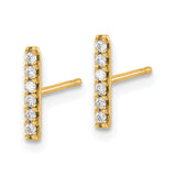 14k Diamond Bar Earrings