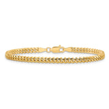 14K 7 inch 3.5mm Solid Miami Cuban Link with Lobster Clasp Bracelet