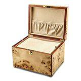 Luxury Giftware Mapa Burlwood Veneer High Gloss Finish Locking Memorial Keepsake Box