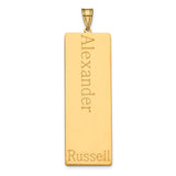 10k Yellow Gold 1 Name Family Pendant