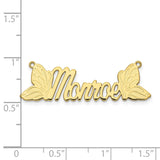 10k Yellow Gold Butterfly Name Plate