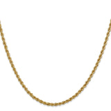 14K 20 inch 2.5mm Regular Rope with Lobster Clasp Chain