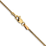 14K 22 inch 1.25mm Spiga with Lobster Clasp Chain