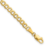 14K 8 inch 4.3mm Semi-Solid Curb with Lobster Clasp Bracelet