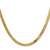 14K 20 inch 4mm Silky Herringbone with Lobster Clasp Chain