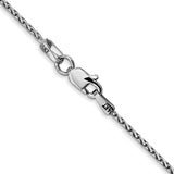 14K White Gold 16 inch 1.5mm Diamond-cut Parisian Wheat with Lobster Clasp Chain