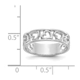 14k White Gold Heart Ring