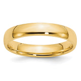 14k Yellow Gold 4mm Lightweight Comfort Fit Wedding Band Size 8