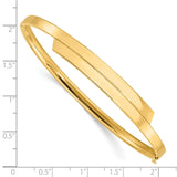 14ky 2/16 Polished Overlap Hinged Bangle