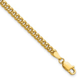 14k 3.5mm Semi-Solid Miami Cuban Chain