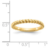 14k Polished Twisted Band