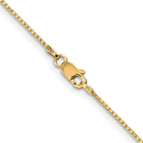 14K 18 inch 1mm Box with Lobster Clasp Chain