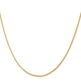 14K 24 inch 1.5mm Diamond-cut Parisian Wheat with Lobster Clasp Chain