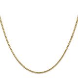 14K 20 inch 1.5mm Box with Lobster Clasp Chain