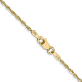 14K 18 inch 1.5mm Ultra Diamond-cut Rope with Lobster Clasp Chain