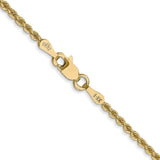 14K 18 inch 2mm Regular Rope with Lobster Clasp Chain