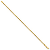 14K 7 inch 2.25mm Diamond-cut Rope with Lobster Clasp Chain