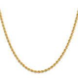 14K 20 inch 2.75mm Regular Rope with Lobster Clasp Chain