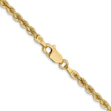 14K 20 inch 2.75mm Regular Rope with Lobster Clasp Chain