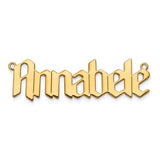 10k Yellow Gold  Polished New Gothic Textura Font Name Plate