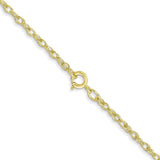 14K 20 inch Carded 1.35mm Cable Rope with Spring Ring Clasp Chain