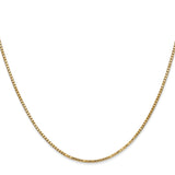 14K 18 inch 1.4mm Box with Lobster Clasp Chain