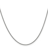 14K White Gold 18 inch 1.4mm Round Open Link Cable with Lobster Clasp Chain