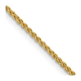 14K 18 inch 1.25mm Spiga with Lobster Clasp Chain