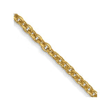 14K 16 inch 1.4mm Forzantine Cable with Lobster Clasp Chain