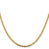 14K 24 inch 2.75mm Tri-color Pav� Valentino with Lobster Clasp Chain