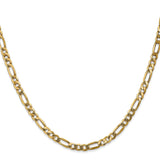 14K 16 inch 4mm Flat Figaro with Lobster Clasp Chain