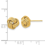 14k Polished Triple Love Knot Post Earrings