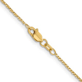 14K 20 inch .95mm Twisted Box with Lobster Clasp Chain