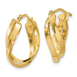 14k Twisted Hoop Earrings