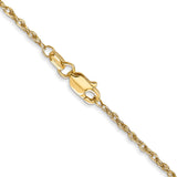 14K 18 inch 1.3 Heavy Baby Rope with Lobster Clasp Chain