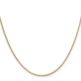 14K 16 inch 1.55mm Rolo with Lobster Clasp Pendant Chain