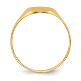 14k 10.0x8.5mm Closed Back Signet Ring