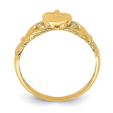 14k Polished Claddagh Ring