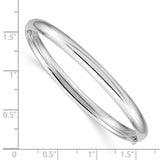 14k 3/16 White Gold Hinged Baby Bangle