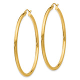 14K Polished 2.5mm Tube Hoop Earrings