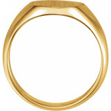 10K Yellow Oval Signet Ring