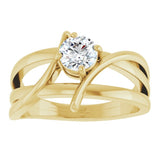 14K Yellow 1/2 CT Lab-Grown Diamond Ring