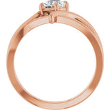 14K Rose 1/2 CT Lab-Grown Diamond Ring