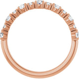 14K Rose 1/2 CTW Lab-Grown Diamond Anniversary Band