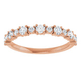 14K Rose 1/2 CTW Lab-Grown Diamond Anniversary Band