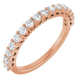 14K Rose 1/2 CTW Lab-Grown Diamond Anniversary Band